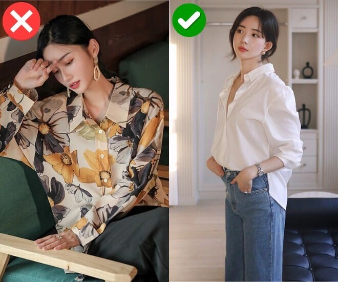 Những chiếc áo phủ kín họa tiết lớn, màu sắc quá nổi hoặc kết hợp nhiều tông màu tương phản thường khiến tổng thể Shbet999 com đăng nhập trở nên rối mắt.