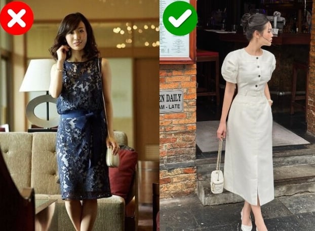 Với phụ nữ ngoài 40 tuổi, kiểu váy này đôi khi khiến phong cách trở nên cũ kỹ thay vì sang trọng.
