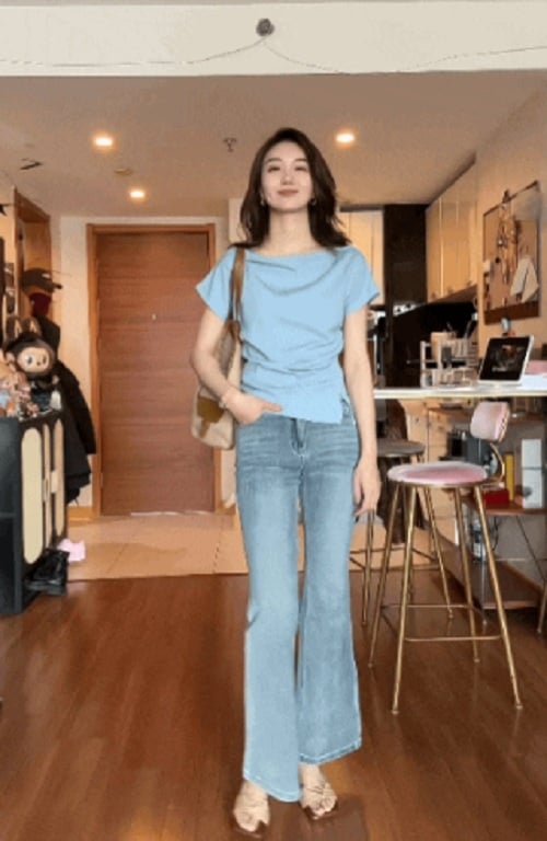 Sắc xanh dịu mắt mang lại vẻ ngoài trẻ trung, đồng thời rất phù hợp với không khí mùa hè. 