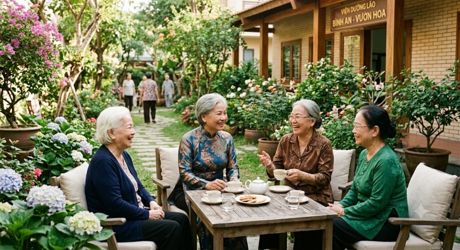 Nhiều người cao tuổi lựa chọn viện dưỡng lão để có môi trường sinh hoạt phù hợp và bớt cảm giác cô đơn.