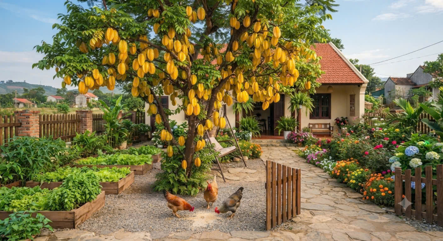 Nên trồng khế chua hay khế ngọt trước nhà