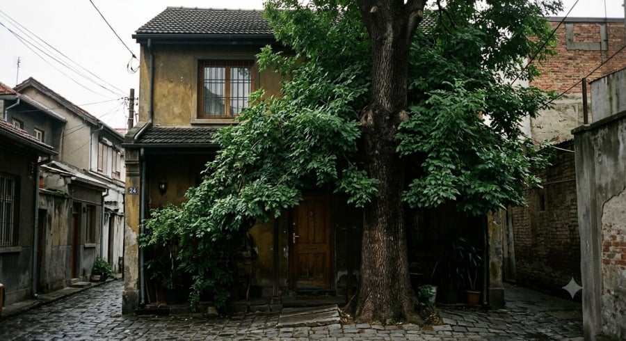 Cây trồng quá gần cửa chính có thể cản ánh sáng, ảnh hưởng đến sự thông thoáng của ngôi nhà.