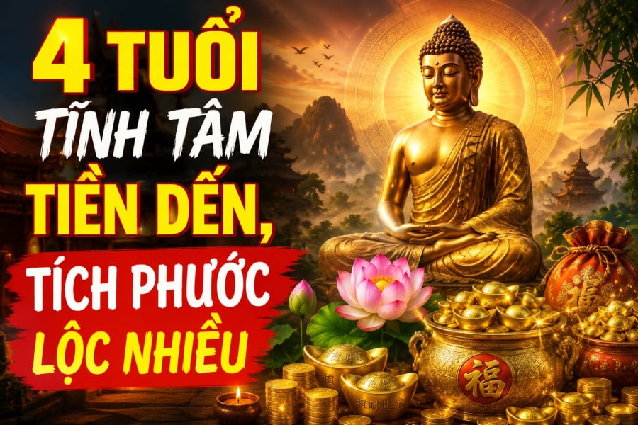 4 tuổi tĩnh tâm Tiền đến, tích phước Lộc nhiều