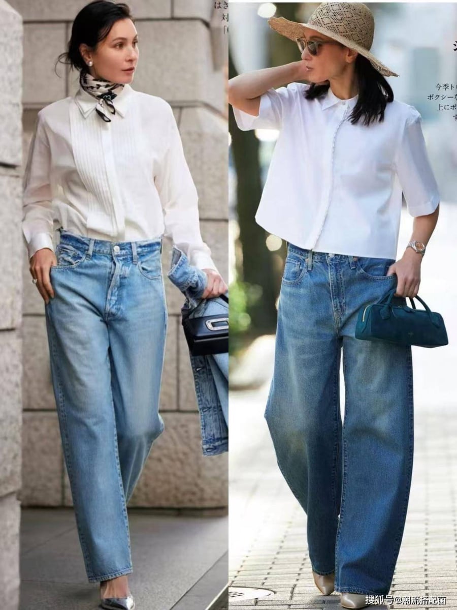 So với quần jeans bó sát, thiết kế ống rộng tạo cảm giác thoải mái hơn, đồng thời giúp người mặc dễ dàng vận động trong thời tiết nóng.