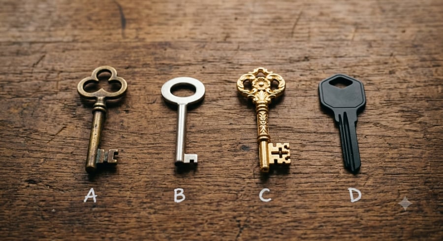 Bạn sẽ chọn chiếc chìa khóa nào đầu tiên?