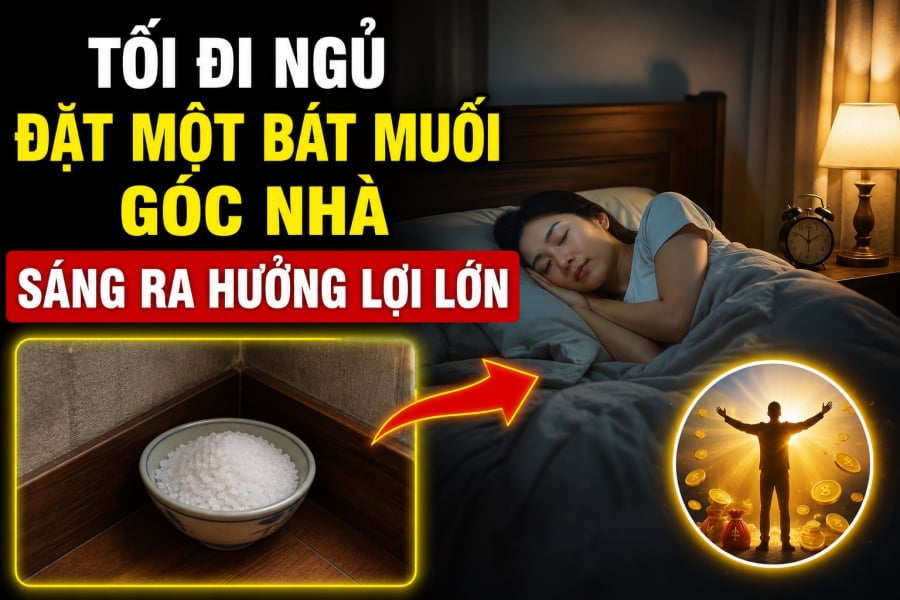 Tối đi ngủ đặt một bát muối góc nhà, sáng ra hưởng lợi lớn