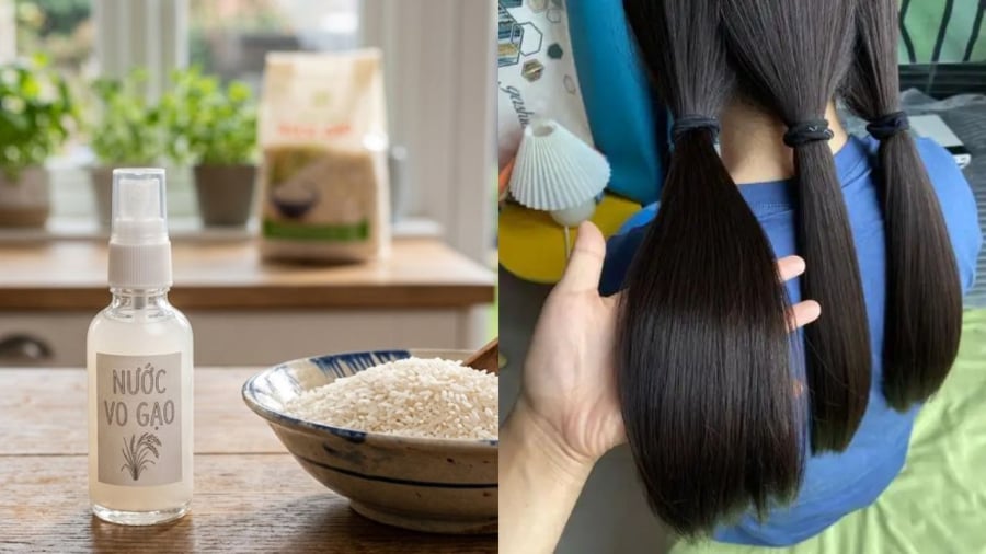 Nước vo gạo lên men là nguyên liệu chăm sóc tóc tự nhiên, mang lại hiệu quả tốt.
