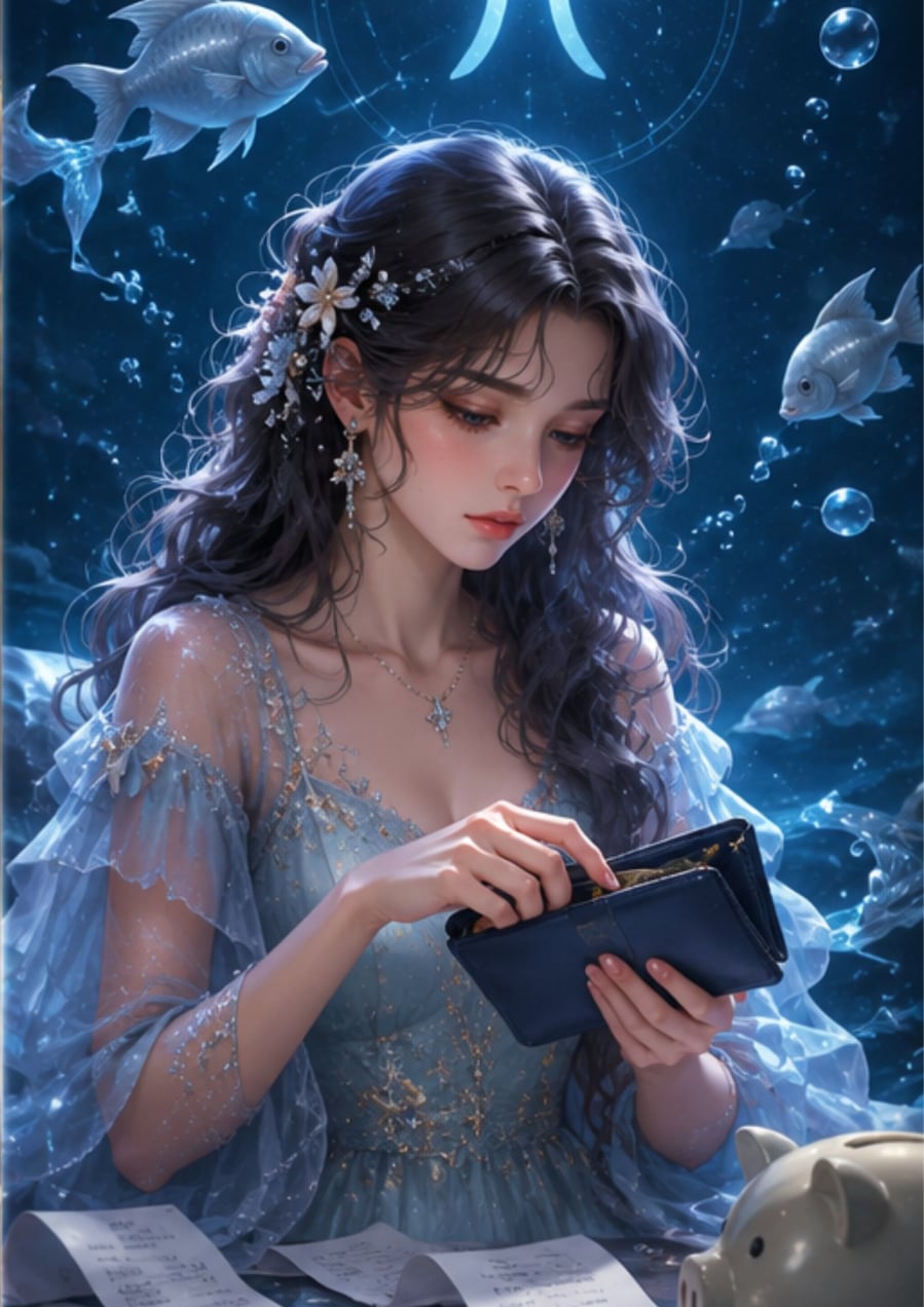 Song Ngư cẩn thận giữ chặt ví tiền