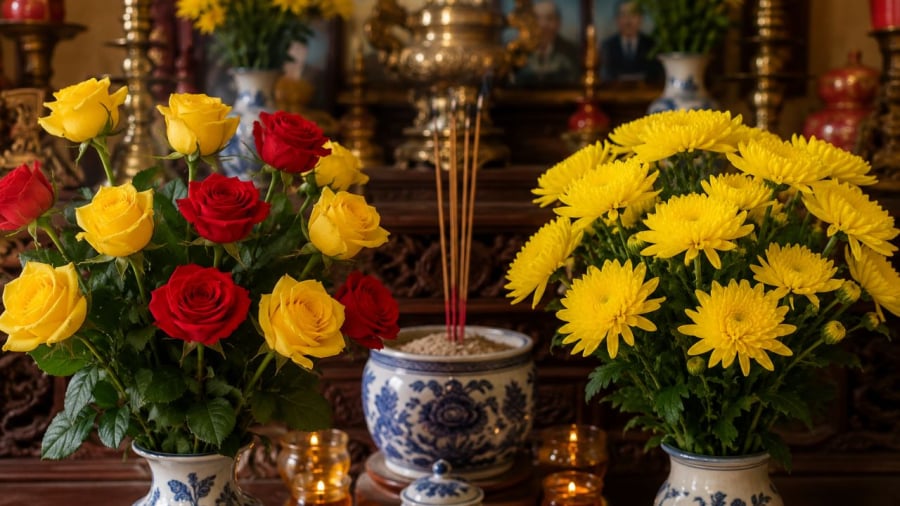 Vì sao hoa hồng vàng ít khi được dùng để thắp hương
