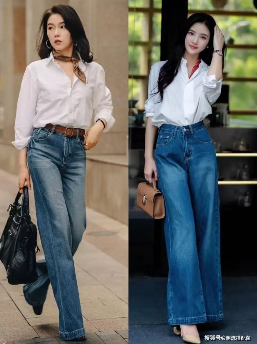 Chất liệu denim giúp bộ Shbet999 com đăng nhập trở nên trẻ trung hơn nhưng vẫn giữ được nét thanh lịch vốn có của áo sơ mi.