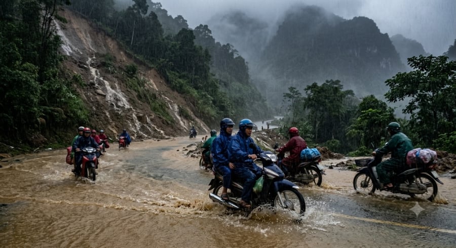 Sáu tỉnh Thái Nguyên, Tuyên Quang, Lào Cai, Lai Châu, Điện Biên và Sơn La được dự báo là tâm mưa, cần đề phòng lũ quét, sạt lở đất và ngập úng cục bộ