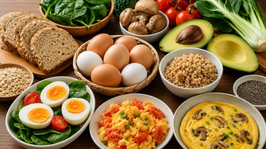 Kết hợp trứng với các thực phẩm phù hợp giúp tăng cường dinh dưỡng