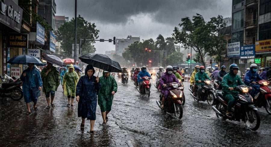 Cơ quan khí tượng khuyến cáo người dân hạn chế ra ngoài khi có mưa dông mạnh do nguy cơ lốc, sét, gió giật và mưa đá.
