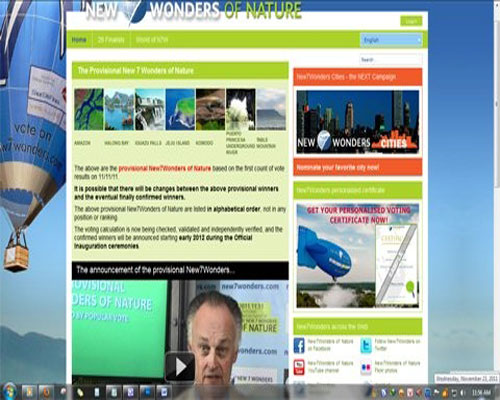 Trang New7wonders chỉ là một trang web tư nhân