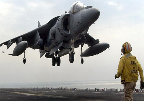 Máy bay AV-8B Harrier của Hải quân Mỹ.