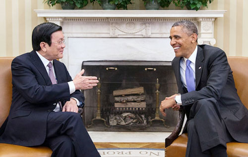 Chủ tịch nước Trương Tấn Sang và Tổng thống Mỹ Barack Obama