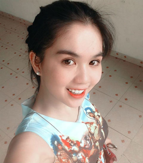 Ngọc Trinh trong một bức ảnh được chụp với hiệu ứng