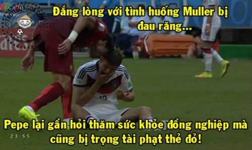Đắng lòng với tình huống Muller bị đau răng...