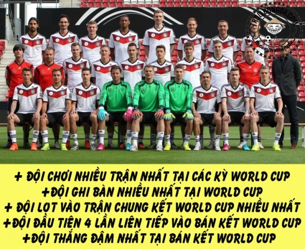 Đội tuyển Đức lập rất nhiều kỷ lục mới sau chiến thắng lịch sử trước Brazil.