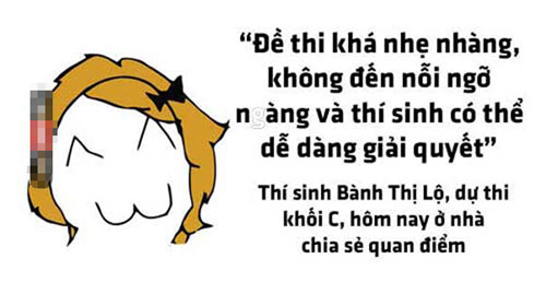 Đề thi khá nhẹ nhàng, không đến nỗi ngỡ ngàng...