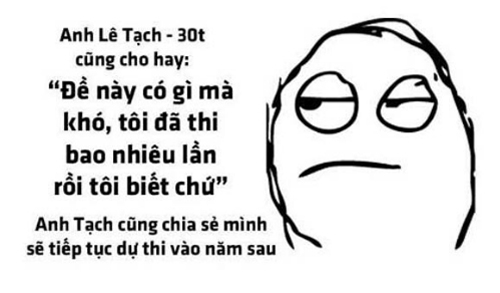"Tôi đã thi bao nhiêu lần rồi biết chứ!"