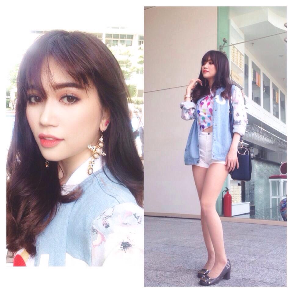 VJ Sỹ Thanh "Căn hộ số 69", khoe style với đồ jean khỏe khắn, năng động khi đi chơi.