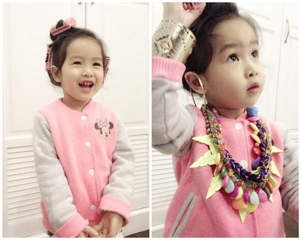 Hình ảnh rất đáng yêu của bé.