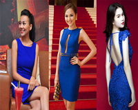 Sắc xanh coban sành điệu tràn ngập showbiz