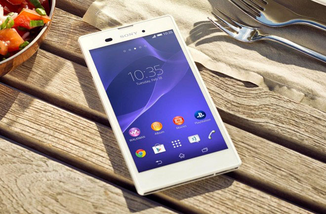 Sony Xperia T3 (xách tay và chính hãng). Mẫu smartphone tầm trung siêu mỏng của Sony dự kiến sẽ được các đại lý bán ra sớm nhất trong tháng 8 hoặc chậm chất vào tháng 9. Model này cũng sẽ được bán dưới dạng hàng xách tay từ thị trường Nhật Bản.