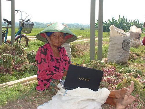 Công nghệ thông tin được phổ cập ở nông thôn.