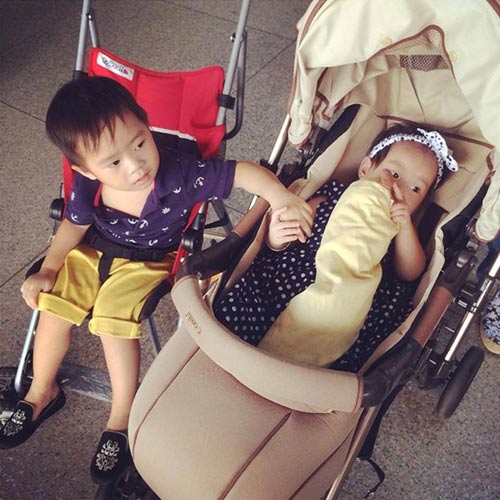 Hai nhóc tì đáng yêu và bụ bẫm của Lý Hải - Minh Hà.