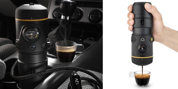 Chiếc máy pha cà phê di động này sẽ khiến mọi thứ trở nên đơn giản hơn. Bạn chỉ cần cắm điện trên xe, thêm nước, cà phê và thế là đã có thể thưởng thức loại đồ uống yêu thích.