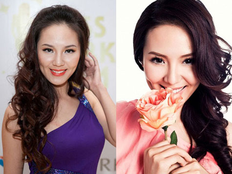 Phương Linh đẹp hoàn hảo nhờ chiếc má lúm đồng tiền.
