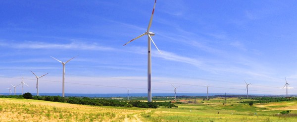 Tại Việt Nam, chúng ta cũng có cho riêng mình một “cánh đồng” khổng lồ riêng để tận dụng sức gió với 20 tua-bin ở Bình Thuận.