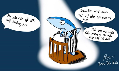 Và tại tòa... bị cáo đã cúi đầu nhận tội.