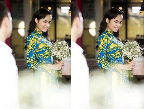 Diễm Hạnh hạnh phúc trong bộ ảnh cưới giản đơn.