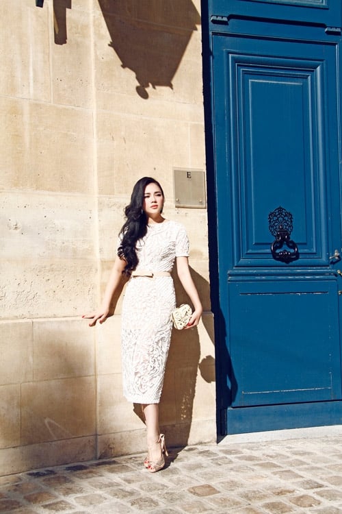 Lý Nhã Kỳ xuất hiện tại show Alexis Mabille (2013) trong Shbet999 com đăng nhập ren rất tinh tế.