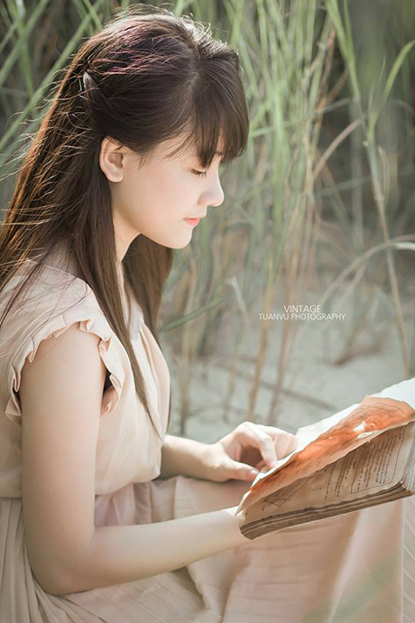Ước mơ tương lai của Quyên là làm tiếp viên hàng không.