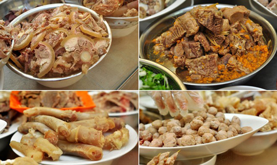 Pín các loại. Được coi là thần dược bổ dương cho quý ông nên ngẩu pín các loại động vật đang được chế biến thành nhiều món ngon được ưa thích.