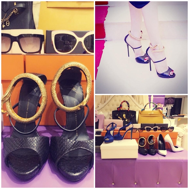 Đôi sandals với phần quai rất tinh xảo này có giá 36 triệu đồng nằm trong BST xuân hè 2014 của Giuseppe Zanotti