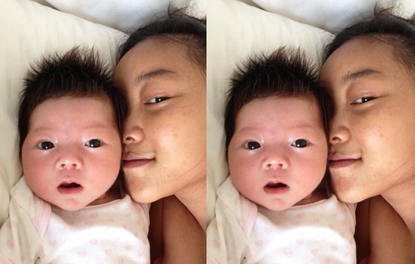 Đoan Trang từng chia sẻ con gái có nhiều điểm giống chồng của mình.