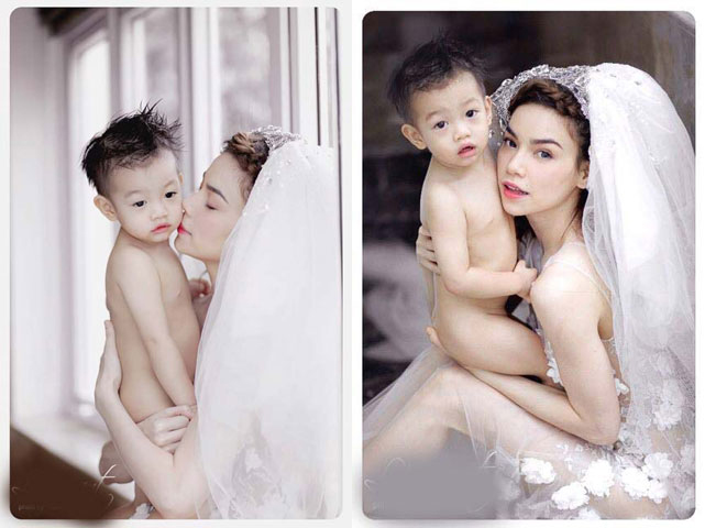 Hà Hồ cũng không thích khoe ảnh con trai trên trang cá nhân.