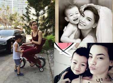 Đã chung sống với nhau hơn 7 năm và có bé Subeo nhưng Hà Hồ rất ít khi chụp ảnh chung với chồng.