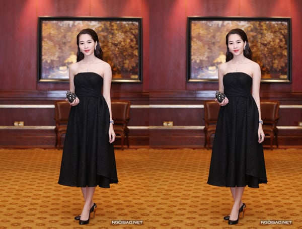 Sau chiếc váy trắng tuyệt đẹp khi xuất hiện trong show thời trang của Lý Nhã Kỳ, Đặng Thu Thảo lại xuất hiện đầy ấn tượng.