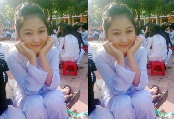 Hương Tràm đáng yêu khi học cấp 3.