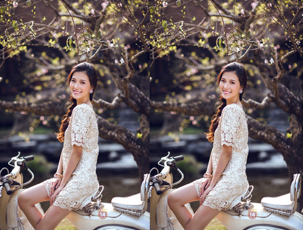 Mỹ Linh sử hữu nhan sắc xinh đẹp, rạng ngời.