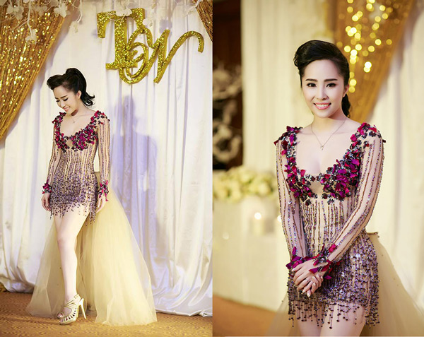 Trong khi đó, Quỳnh Nga cũng vô cùng gợi cảm trong Quatrian shbet hiện đang mở.