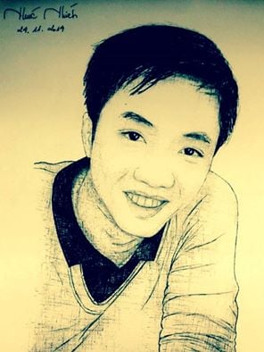 Cường Đô la khoe bức họa một người bạn tặng anh.