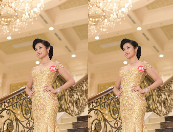 Nguyễn Trần Huyền My khoe nét kiêu sa.