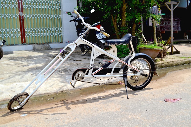 Chiếc xe mang phong cách Rebel là sản phẩm của anh Nguyễn Quốc Tuấn tại Lý Thường Kiệt, Dương Đông, Phú Quốc.